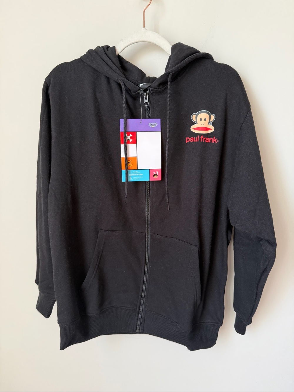 Paul Frank Black Zip-Up Hoodie Jacket